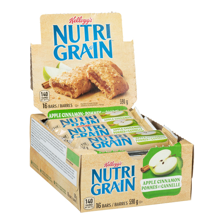 Barre en-cas Nutrigrain Pomme Cannelle - 48 x 37 g - Kellogg's - Ingrédients pour restaurants et services de restauration - Distribution canadienne
