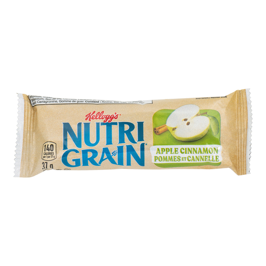 Barre en-cas Nutrigrain Pomme Cannelle - 48 x 37 g - Kellogg's - Ingrédients pour restaurants et services de restauration - Distribution canadienne