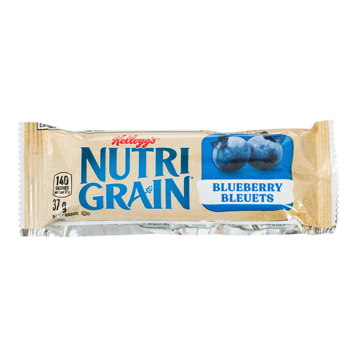 Barre en-cas Nutrigrain Myrtille - 48 x 37 g - Kellogg's - Ingrédients pour restaurants et services de restauration - Distribution canadienne
