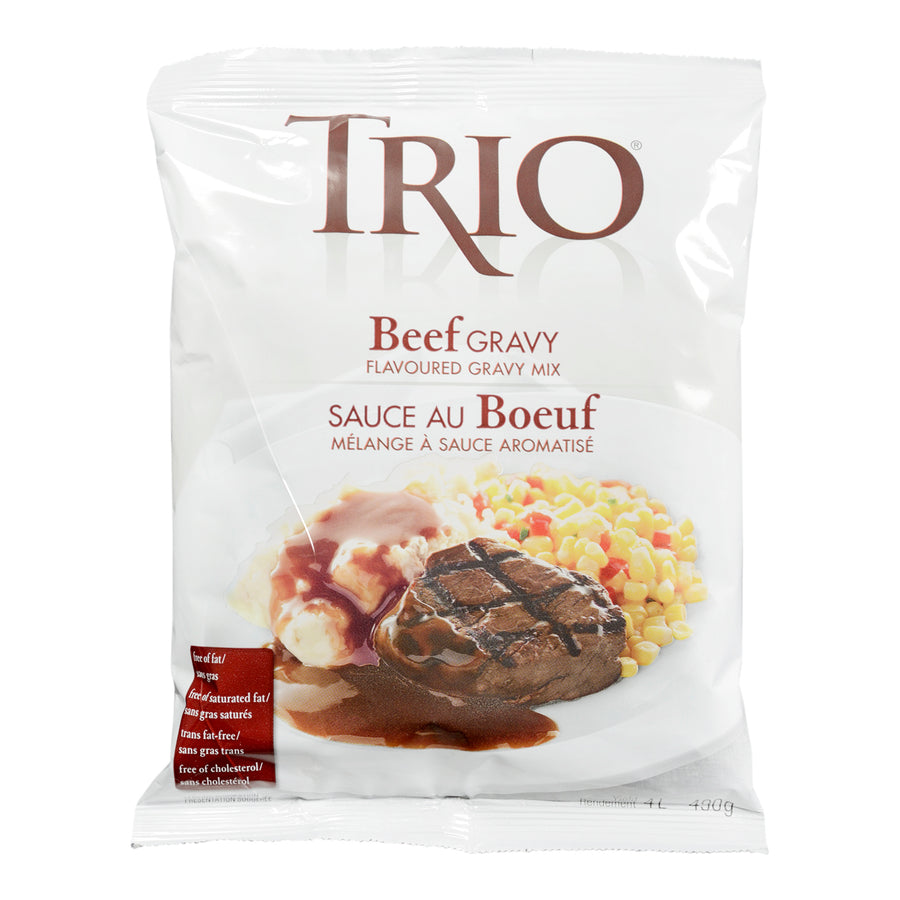 Mix Gravy Beef - 8 x 490 g - Trio - Restaurant and Foodservice Ingredients - Canadian Distribution