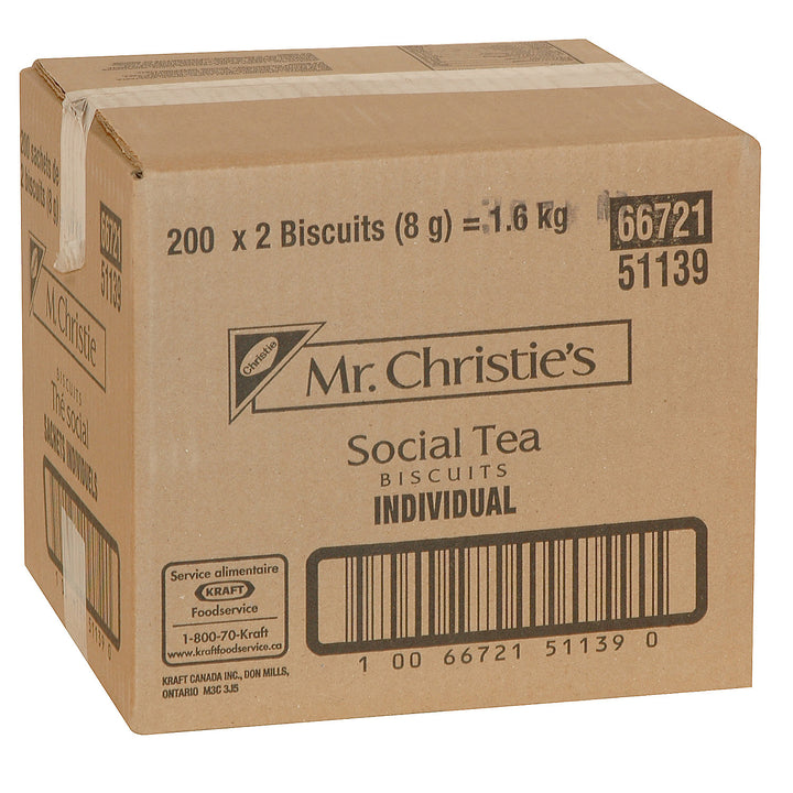 Cookie Tea Social - 200 x 2 unités - Christie - Ingrédients pour restaurants et services de restauration - Distribution canadienne