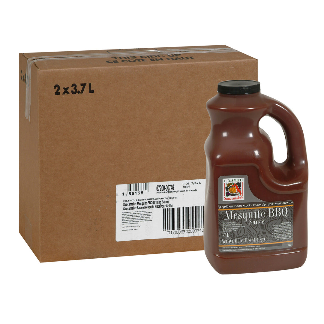 Sauce BBQ Mesquite Grilling - 2 x 3,7 L - Saucemaker - Ingrédients pour restaurants et services de restauration - Distribution canadienne