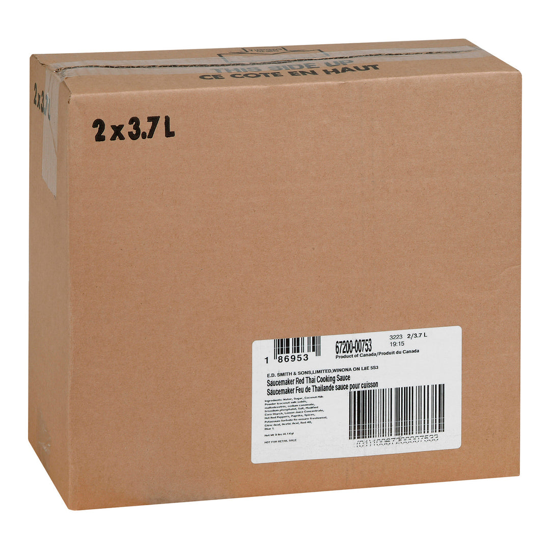 Sauce thaï rouge pour cuisine et grillades - 2 x 3,7 L - Saucemaker - Ingrédients pour restaurants et services de restauration - Distribution canadienne