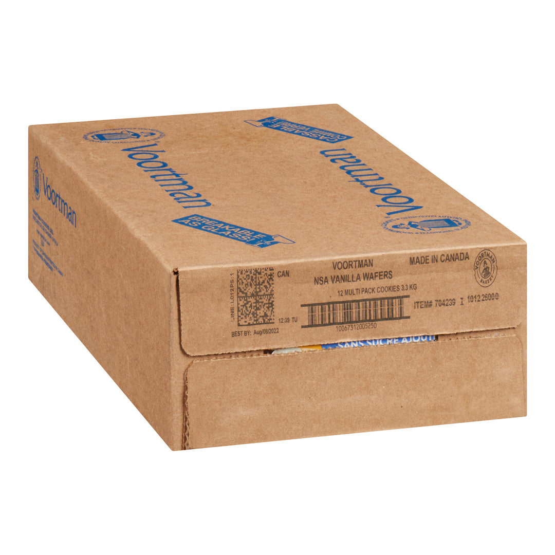 Gaufrettes vanille sans sucre - 12 x 250 g - Voortman - Ingrédients pour restaurants et services de restauration - Distribution canadienne