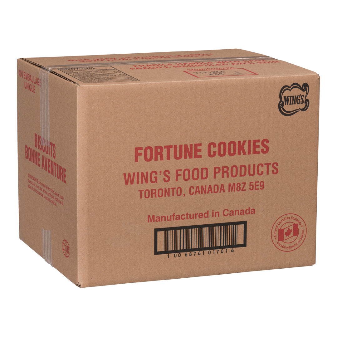 Biscuits Fortune emballés individuellement - 1 x 400 unités - Wings Food Prod - Ingrédients pour restaurants et services de restauration - Distribution canadienne