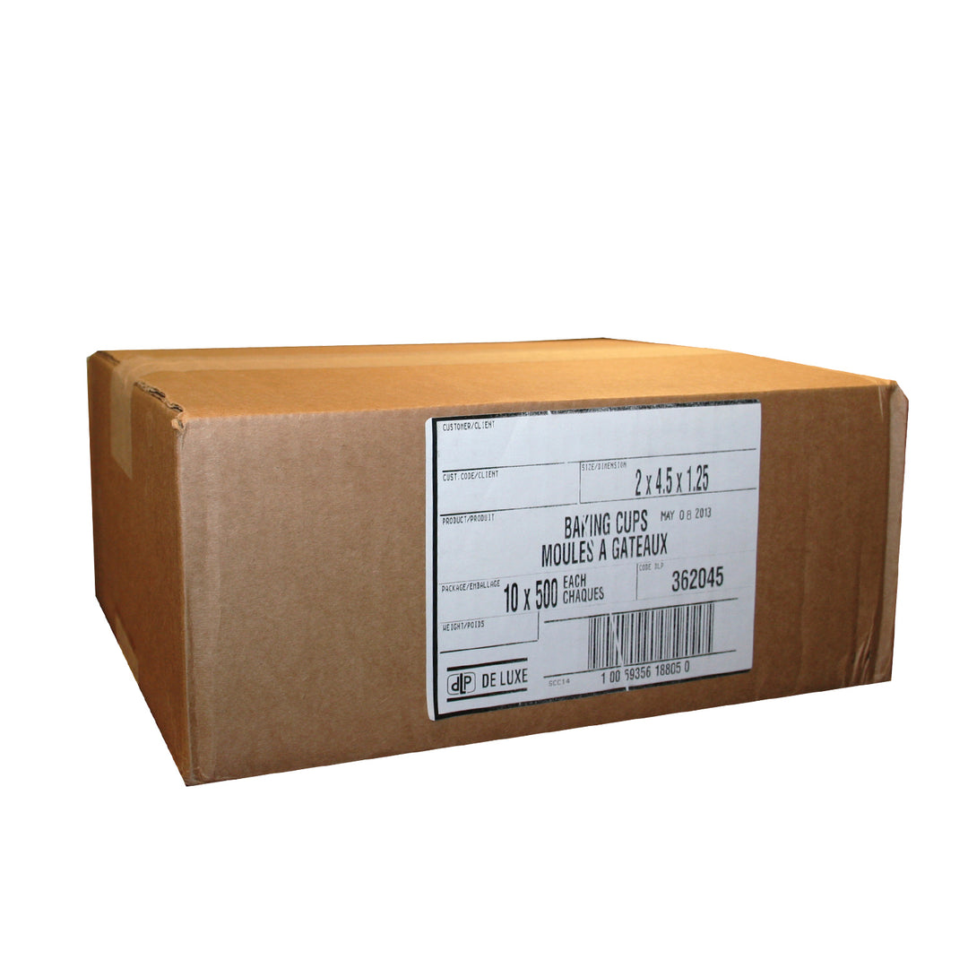 Coupelles à pâtisserie 2 x 4,5 x 1,25 cm blanches - 10 x 500 unités - Deluxe Paper Go - Emballage et accessoires - Fournitures et équipement pour restaurants - Distribution canadienne