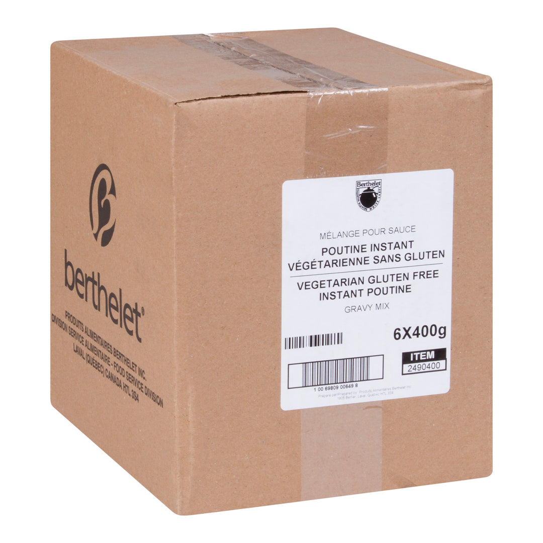 Poudre à sauce pour poutine instantanée - 6 x 400 g - Etiquette Blanc - Ingrédients pour restaurants et services de restauration - Distribution canadienne