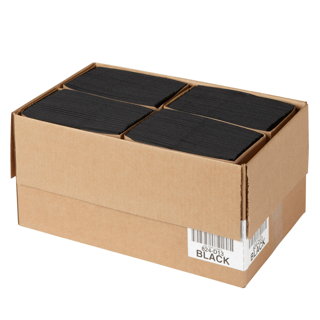 Serviette 16 x 17 noire, aspect lin - 4 boîtes de 75 unités - Hoffmaster Food - Emballage et accessoires - Fournitures et équipement pour restaurants - Distribution canadienne