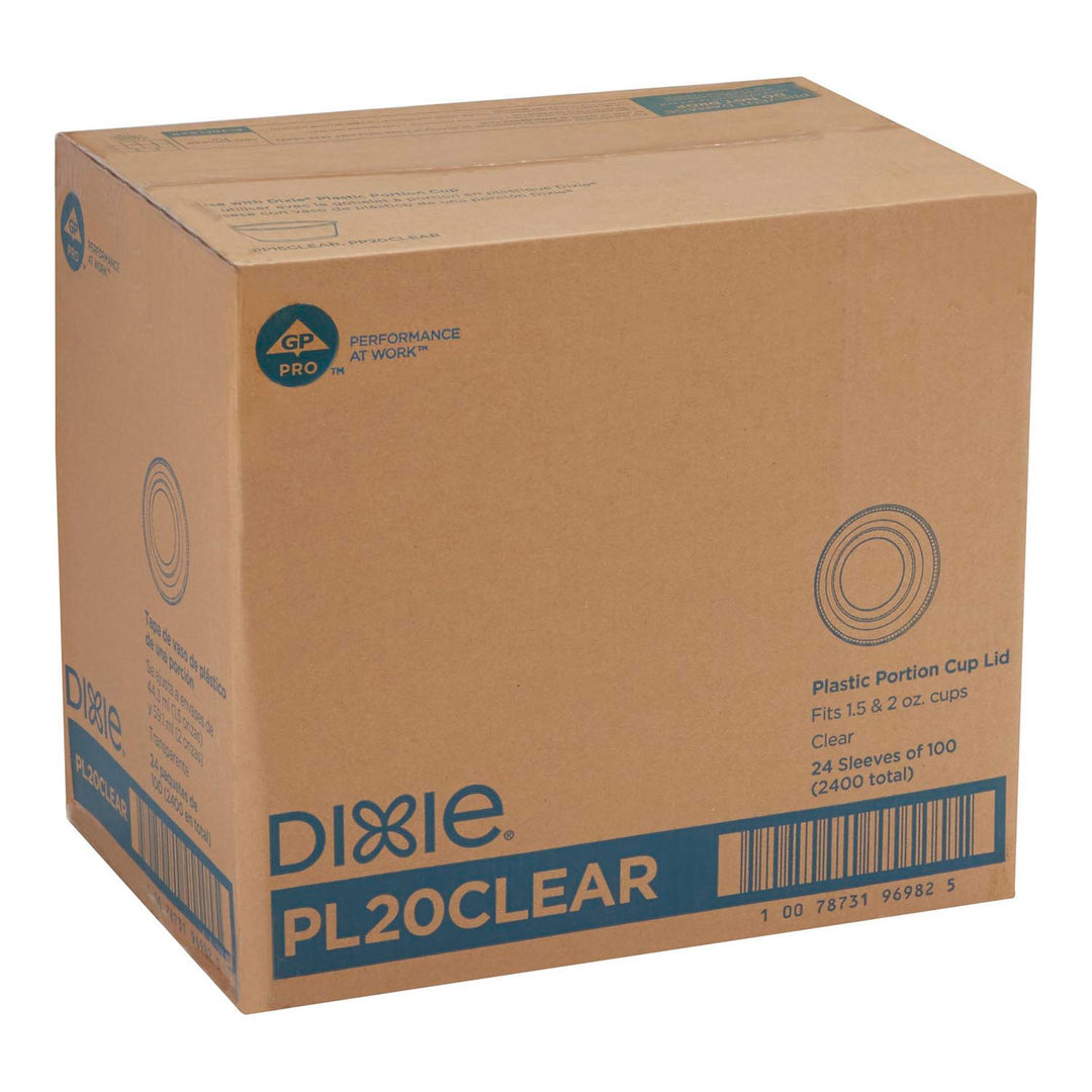 Couvercle en plastique pour portion de 1,5/2 oz - 24 x 100 unités - Dixie - Emballage et accessoires - Fournitures et équipement pour restaurants - Distribution canadienne