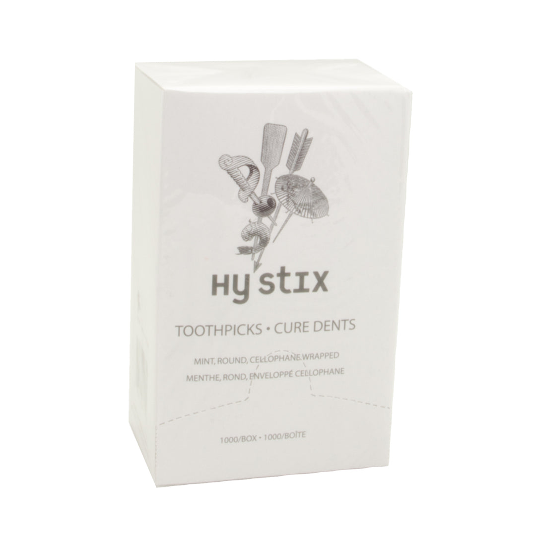 Toothpick Mint Wrapped Cellophane - (Case = 12 x 1000 count) - Hy Stix - Packaging and Accessories - Restaurant Supplies and Equipment - Canadian Distribution