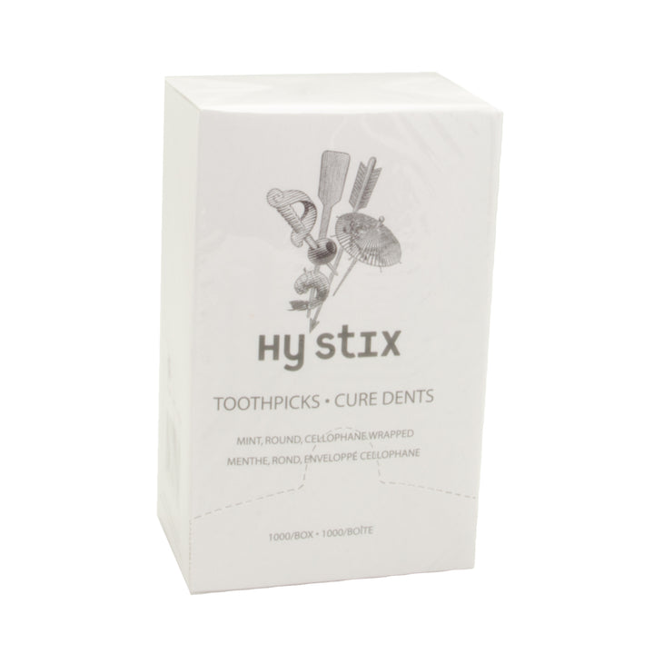 Toothpick Mint Wrapped Cellophane - (Case = 12 x 1000 count) - Hy Stix - Packaging and Accessories - Restaurant Supplies and Equipment - Canadian Distribution