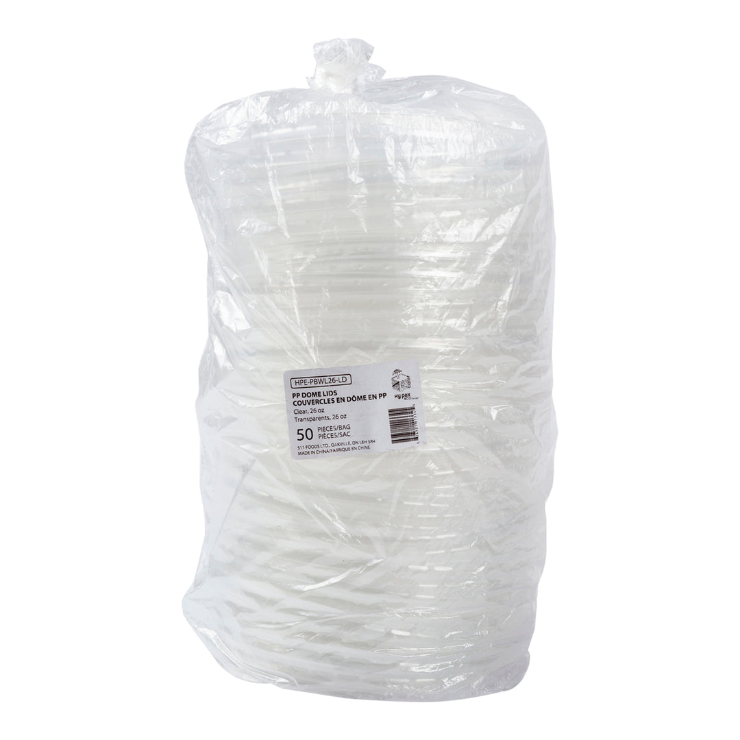 Couvercle en plastique pour bol en papier 16 oz. (type « squat ») et 26 oz. - 6 x 50 unités - Hy-pax - Emballage et accessoires - Fournitures et équipement pour restaurants - Distribution canadienne