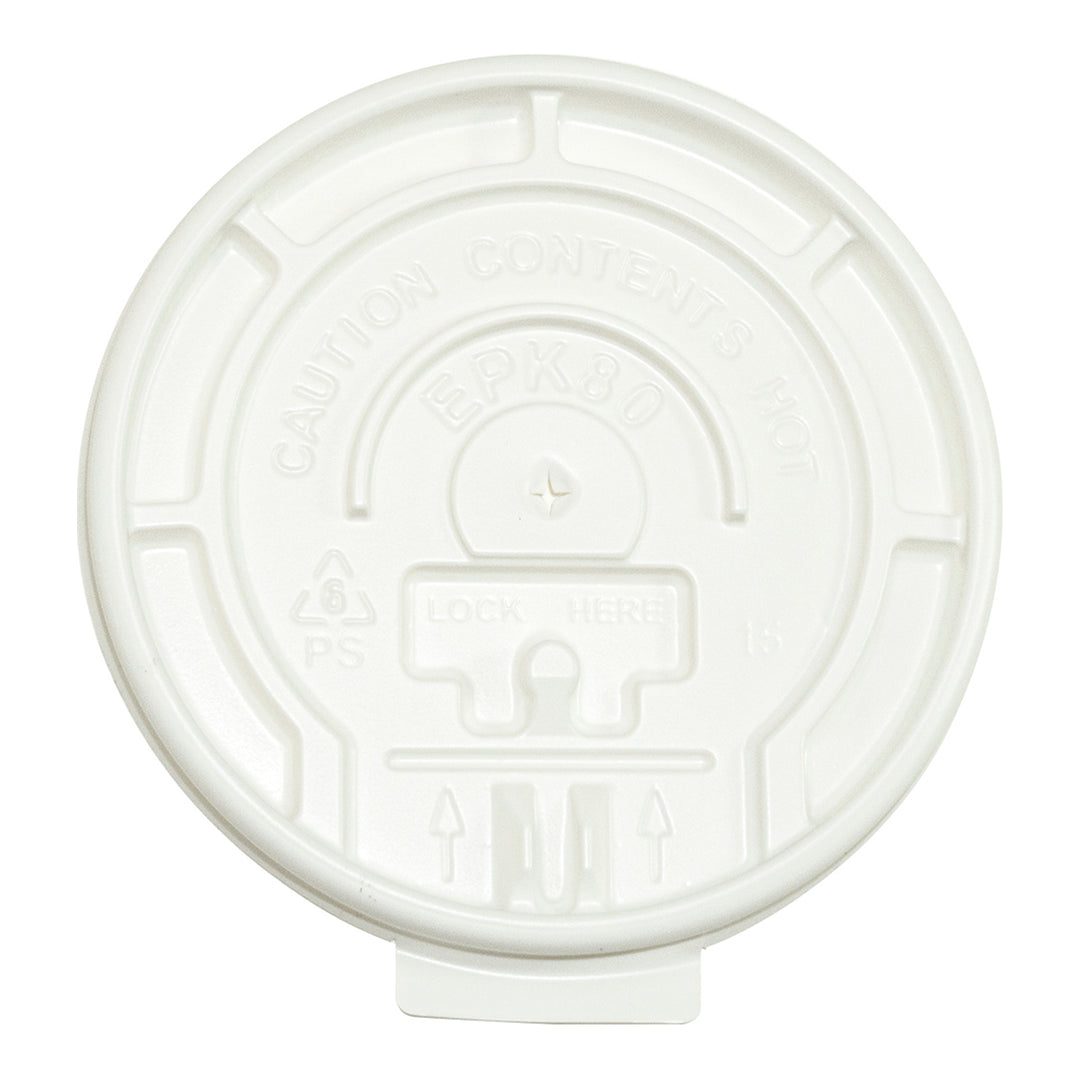 Couvercle à rabat thermocollant blanc pour gobelet 8 oz - 10 x 100 unités - Packn'eat - Emballage et accessoires - Fournitures et équipement pour restaurants - Distribution canadienne