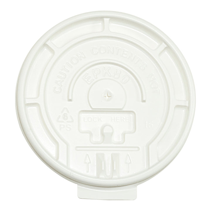 Couvercle à rabat thermocollant blanc pour gobelet 8 oz - 10 x 100 unités - Packn'eat - Emballage et accessoires - Fournitures et équipement pour restaurants - Distribution canadienne