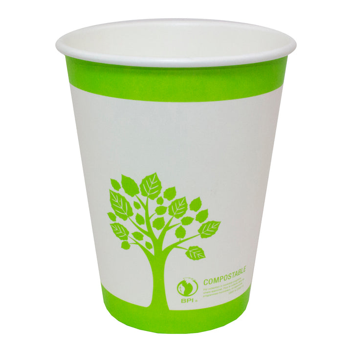 Tasses en papier, motif arbre, 12 oz - 1000 x 12 oz - Galligreen - Emballage et accessoires - Fournitures et équipement pour restaurants - Distribution canadienne