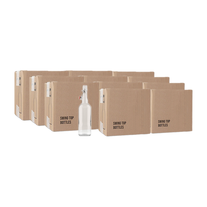 Swingtop Flip Top Glass Bottles | Clear (750 ml) 10 Cases of 12 bottles