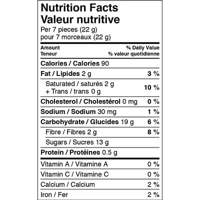 Nutritional info Martin's Crispy Apple Chips Caramel Daze 35x22g