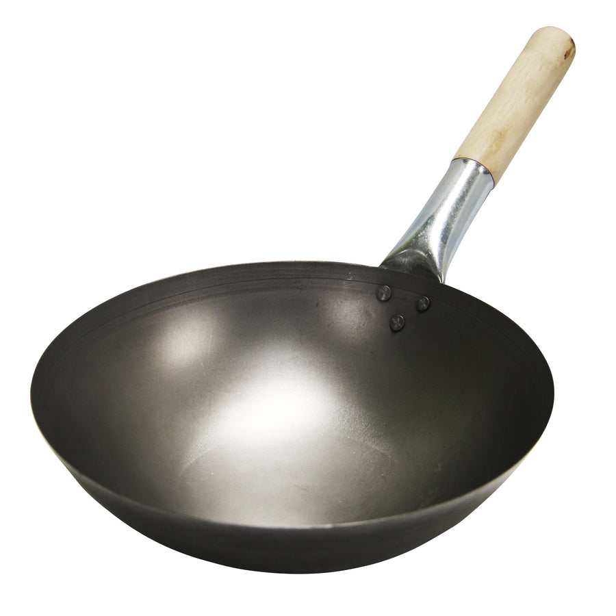 Sagetra Wok with Wood Handle, 30.48 cm (12 in) - Restaurant Equipment and Smallwares - Canadian Distribution