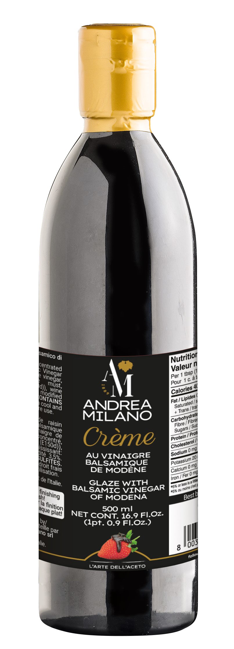 Andrea Milano Balsamic Vinegar Glaze - 4 x 500 mL - Grocery and