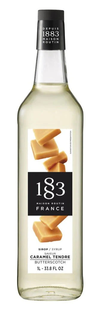 1883 Maison Routin Premium Syrup - 6 x 1L Pet-Plastic Bottles  - Butterscotch