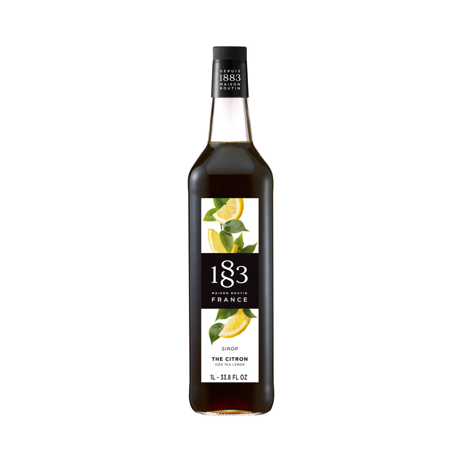 1883 Maison Routin Premium Syrup - 6 x 1L Pet-Plastic Bottles  - Iced Tea Lemon