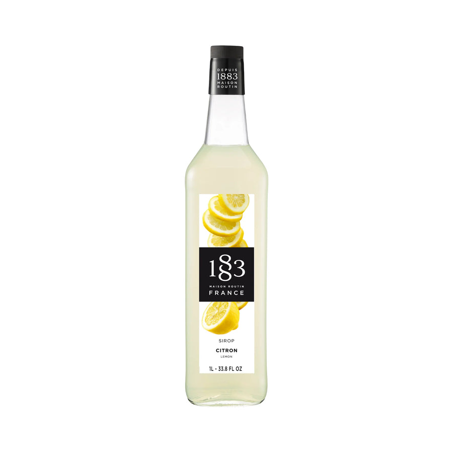 1883 Maison Routin Premium Syrup - 6 x 1L Pet-Plastic Bottles  - Lemon (Citron)