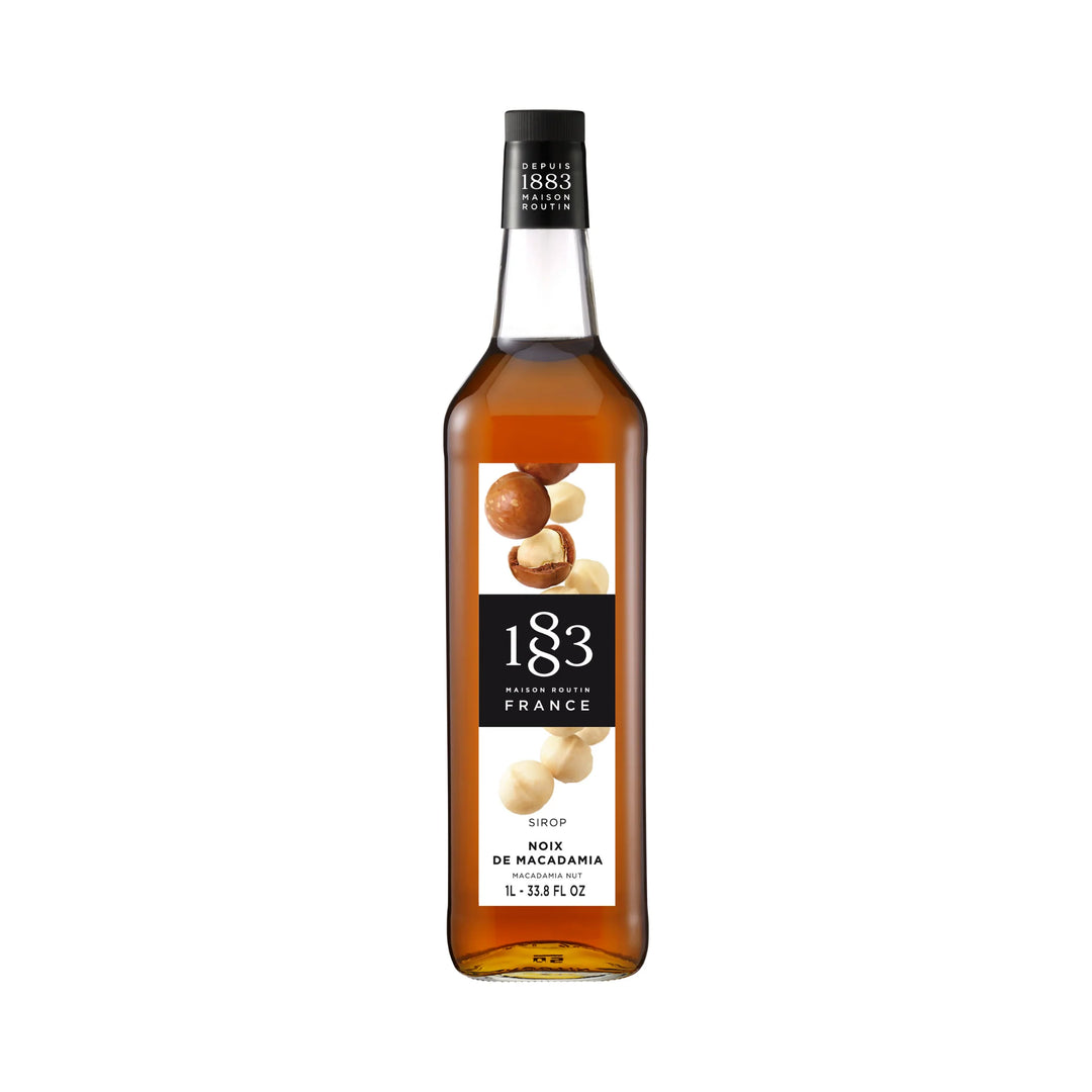 1883 Maison Routin Premium Syrup - 6 x 1L Pet-Plastic Bottles  - Macadamia Nut