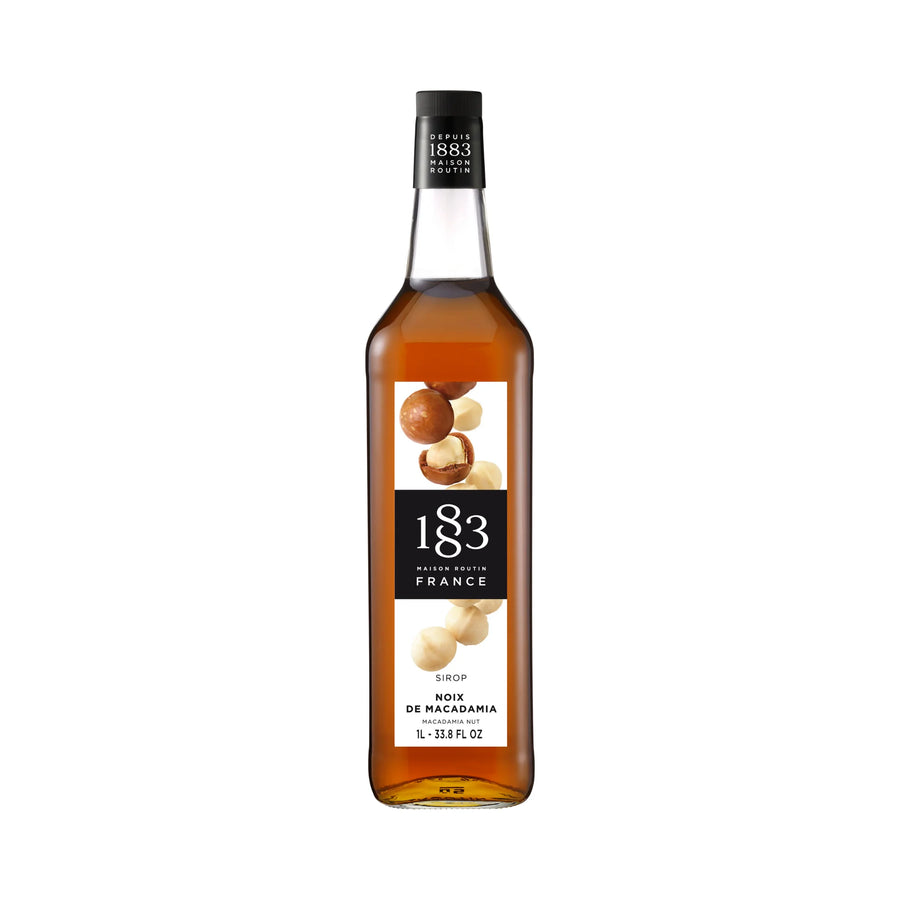 1883 Maison Routin Premium Syrup - 6 x 1L Pet-Plastic Bottles  - Macadamia Nut