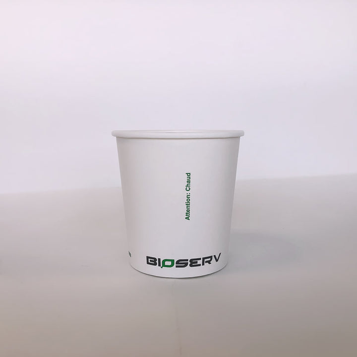 White Bioserv Soup Cup - 6/8/12/16/24/32 oz - 1000cs - Disposable Take Away Food Packaging - Canadian Distribution