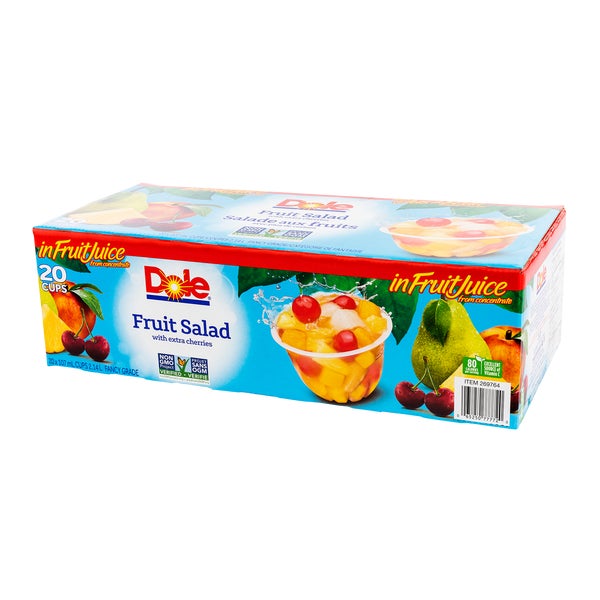 Lots-o-Cherries Fruit Salad - 4 Cases x 20 Cups x 107 mL - Dole
