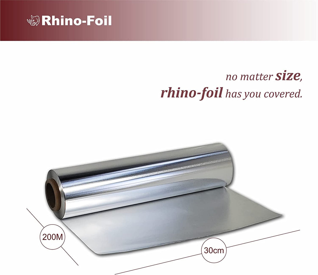 Rhino-Foil - Rouleau de feuille d'aluminium de 30 cm (12 po) - Très résistant - 152 m