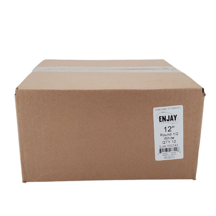 Enjay - Plateau à gâteau - Rond - Blanc - 12x1/2