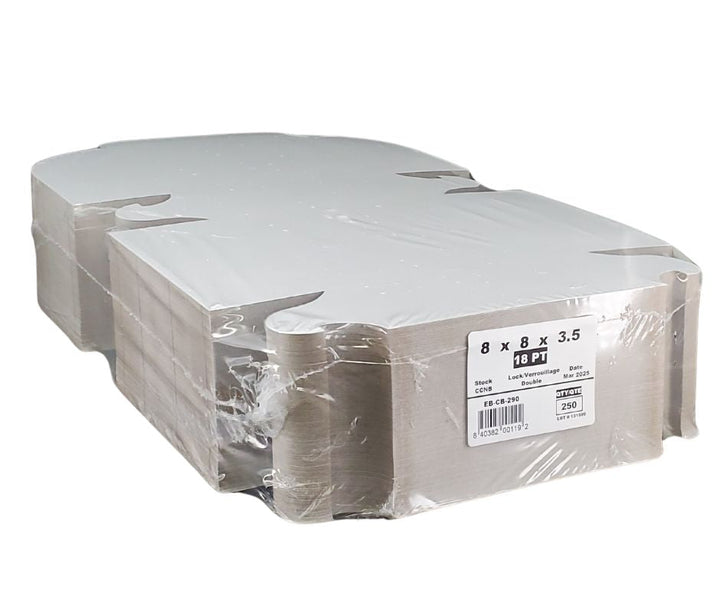 EB - Boîtes à gâteaux blanches - 8x8x3½