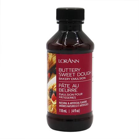 Buttery Sweet Dough Bakery Emulsion Flavoring, 4 ounce bottle, Canadian Distributor