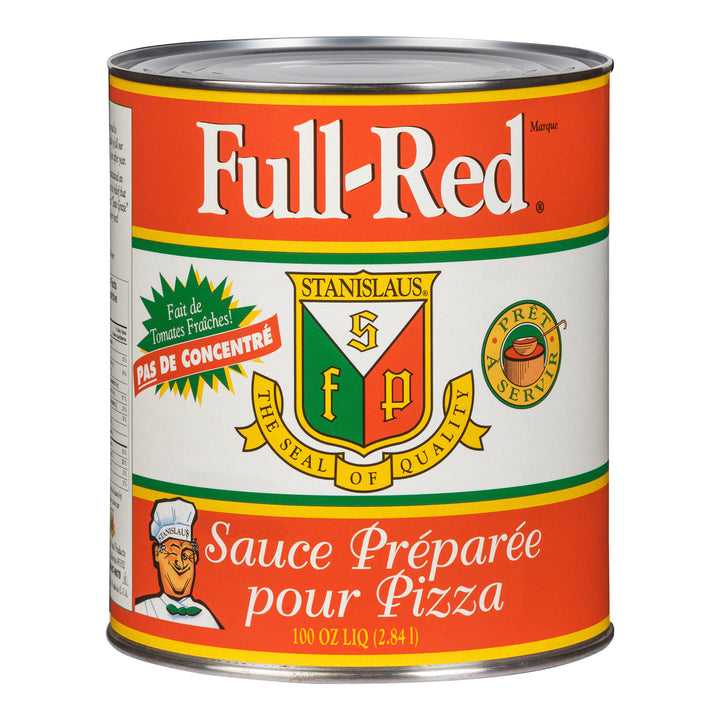 Sauce à pizza entièrement préparée - 6 x 100 oz - Rouge vif - Ingrédients pour restaurants et services de restauration - Distribution canadienne