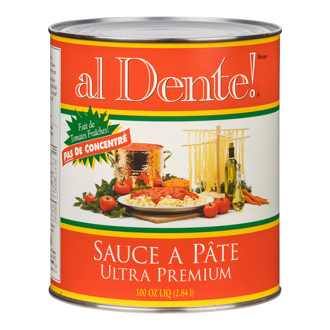 Sauce pour pâtes Ultra Premium - 6 x 100 oz - Al Dente - Ingrédients pour restaurants et services de restauration - Distribution canadienne