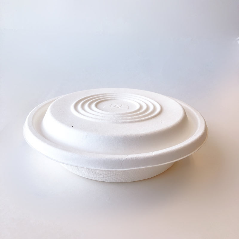 Lid for 24/30/40oz. Sugarcane Bowl 400cs - Disposable Take Away Food Packaging - Canadian Distribution