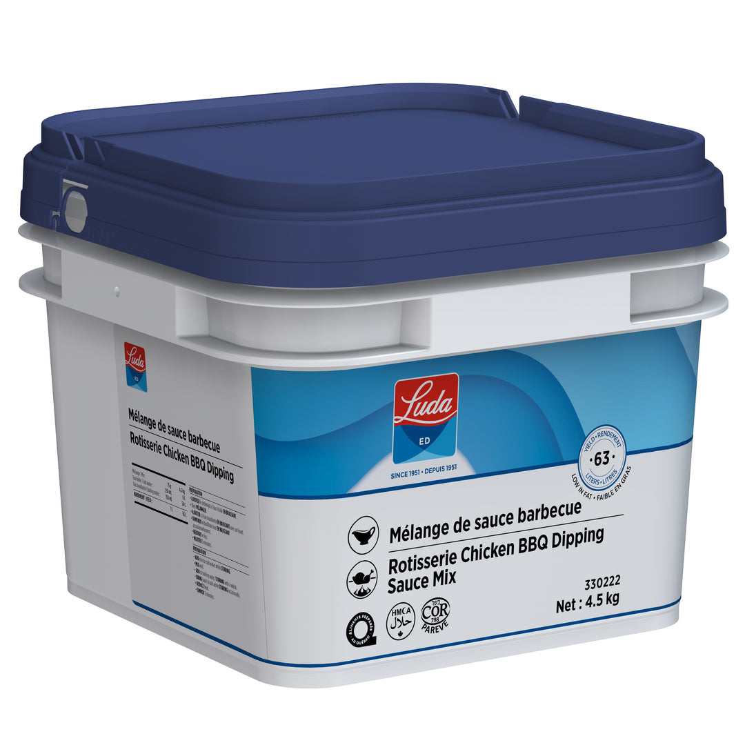 Rotisserie Chicken BBQ Dipping Sauce Mix - 1 X 4.5 kg Tub - Luda Foods - Prepared in Canada