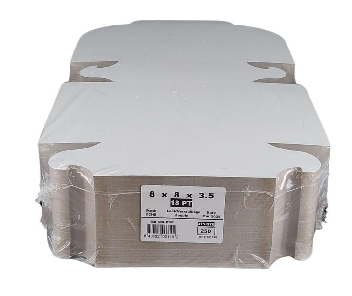 EB - Boîtes à gâteaux blanches - 8x8x3½