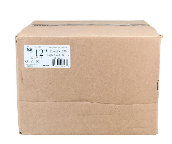 Enjay - Scallop Sheets - 12" - Round - Light Gold/Silver - 0.070 thick