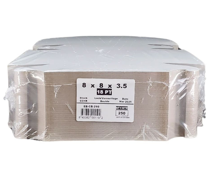 EB - Boîtes à gâteaux blanches - 8x8x3½