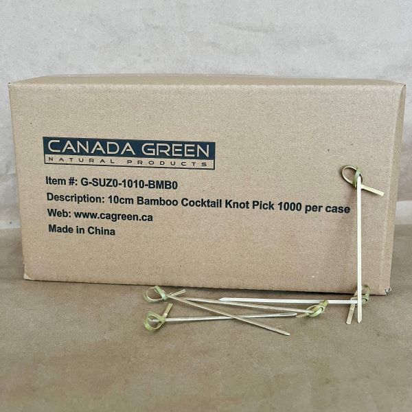 Picots à sandwich en bambou de 10 cm (4 po) – Emballages jetables pour plats à emporter – Distribution canadienne – Boîte de 1 000 ou 10 000 unités