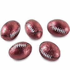 Footballs Milk Chocolate Foil Wrapped - 10 lbs - Foiled Bulk Chocolates - Candies and Confections - Canadian Distribution