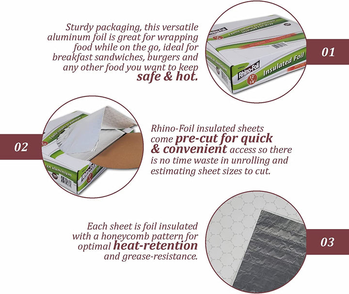Rhino-Foil - Insulated Foil Wrap - 12"x14"
