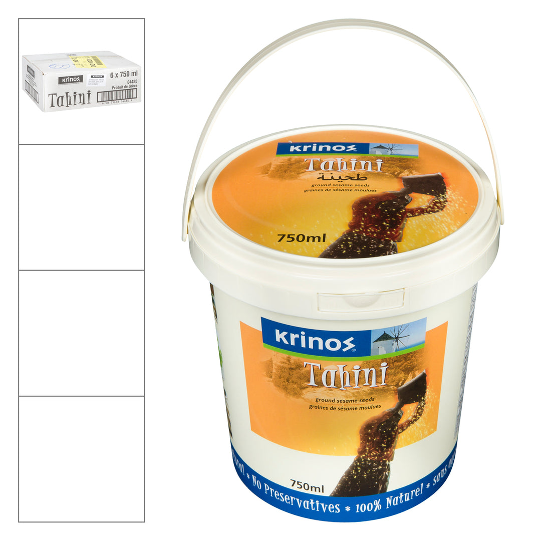 Pâte de Tahini - 6 x 750 mL - Krinos - Ingrédients pour restaurants et services de restauration - Distribution canadienne