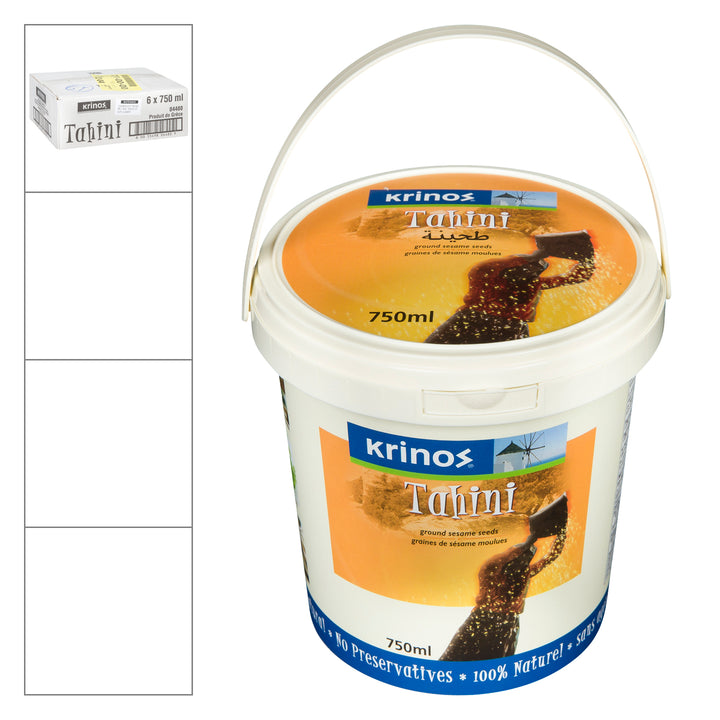 Pâte de Tahini - 6 x 750 mL - Krinos - Ingrédients pour restaurants et services de restauration - Distribution canadienne