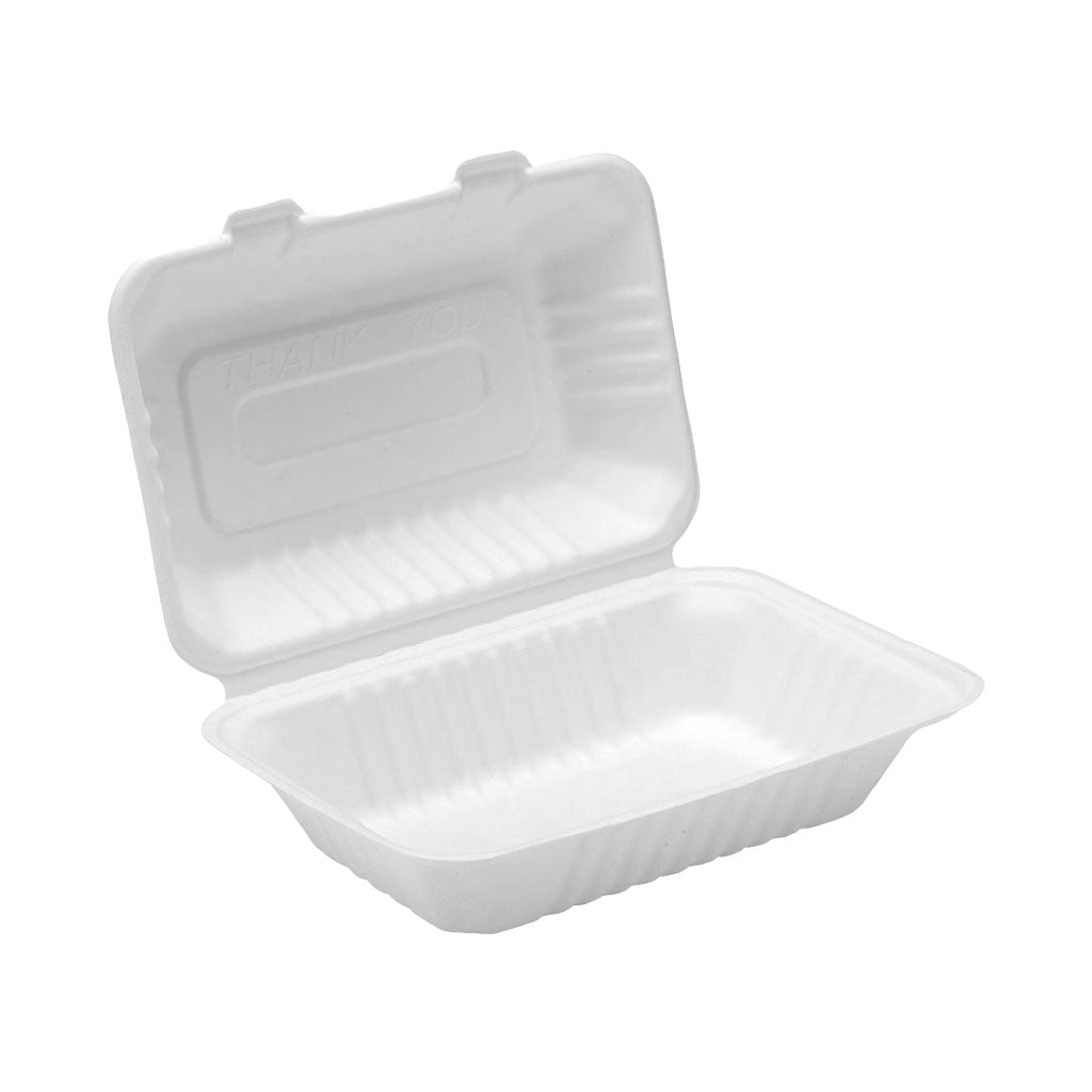 Compostable Hinged Containers - Sold By The Case