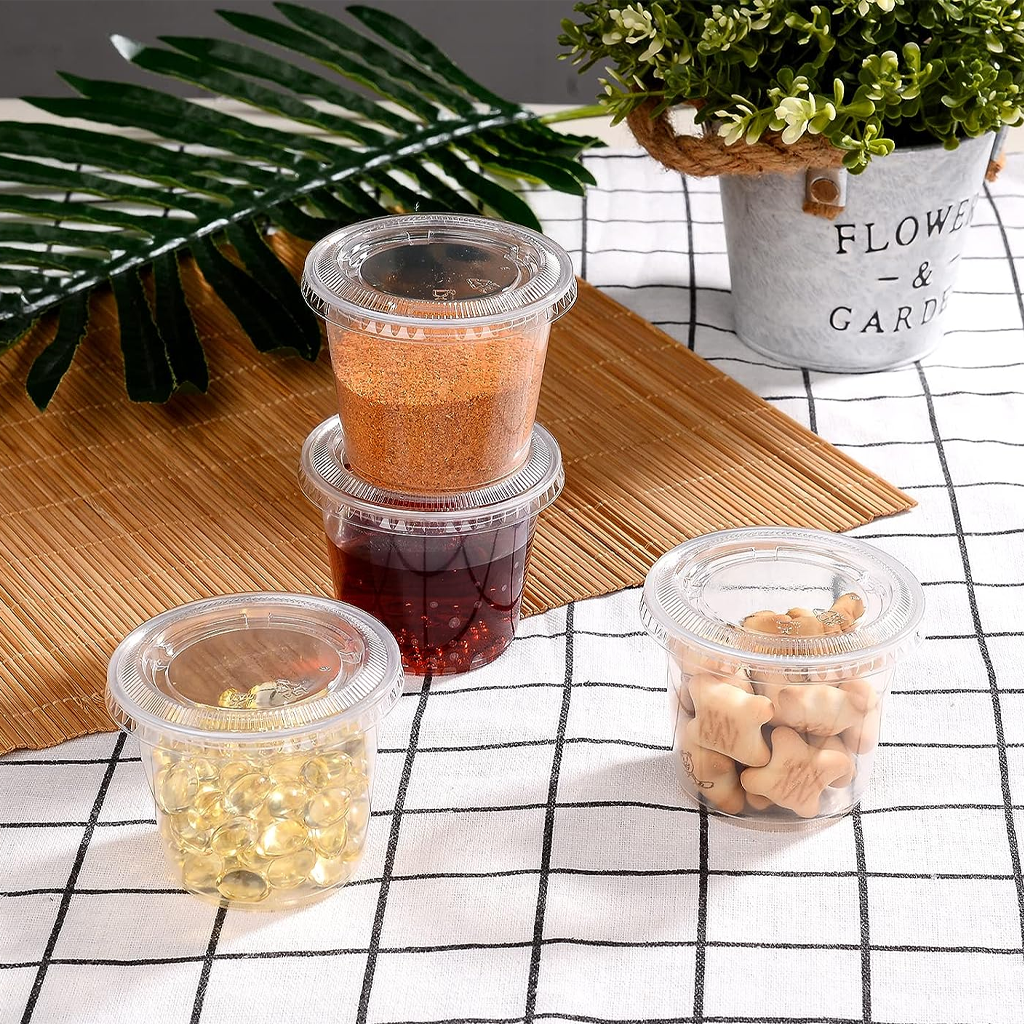 PLA Portion Cup Lids Compostable - Sold By The Case
