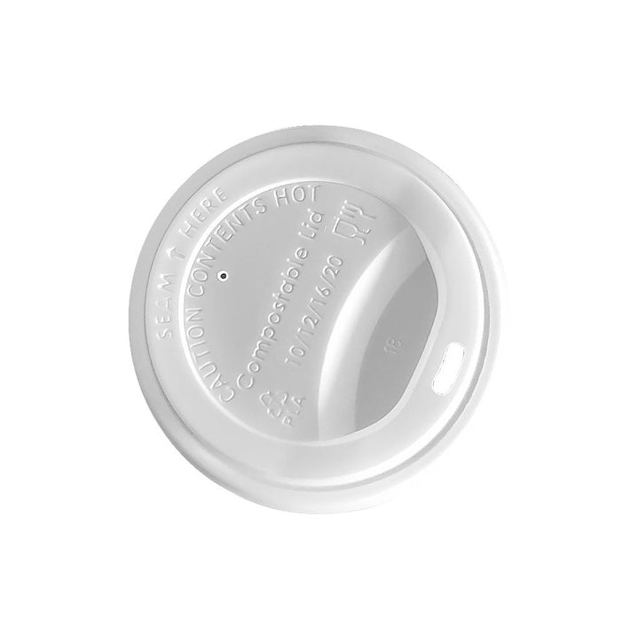 CPLA Lids Dome Top for Hot CPLA Compostable Paper Cups - 1000 Lids Per Case  - Sold By The Case