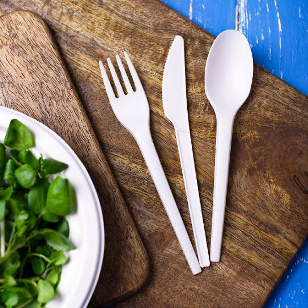 6.5" CPLA Compostable Spoons or Forks or Knives  - Sold By The Case